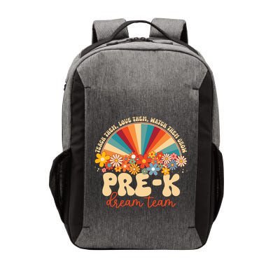 Prek Dream Team Retro Groovy Rainbow Back To School Teacher Vector Backpack