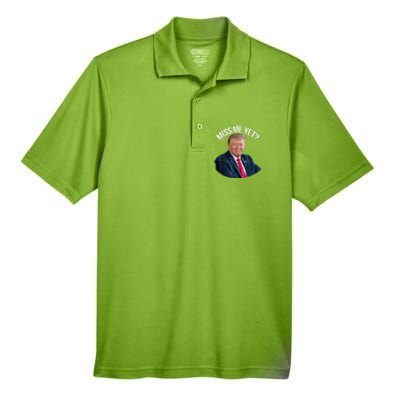 President Donald Trump Miss Me Yet Funny Political 2024 Men's Origin Performance Pique Polo