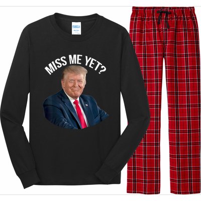 President Donald Trump Miss Me Yet Funny Political 2024 Long Sleeve Pajama Set