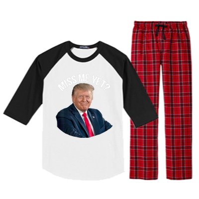 President Donald Trump Miss Me Yet Funny Political 2024 Raglan Sleeve Pajama Set