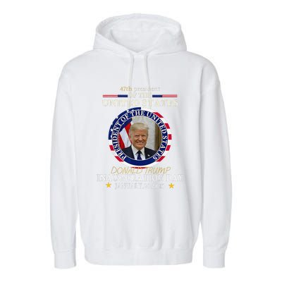 President Donald Trump Inauguration Day 2025 Garment-Dyed Fleece Hoodie