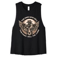 Plague Doctor The Ones Who Sell The Panic Sell The Cure Women's Racerback Cropped Tank