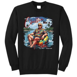 President Donald Trump Chillin Like A Felon Summer 2024 Sweatshirt