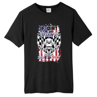 Patriotic Dirt Track Motocross & Stock Car Racing Tall Fusion ChromaSoft Performance T-Shirt