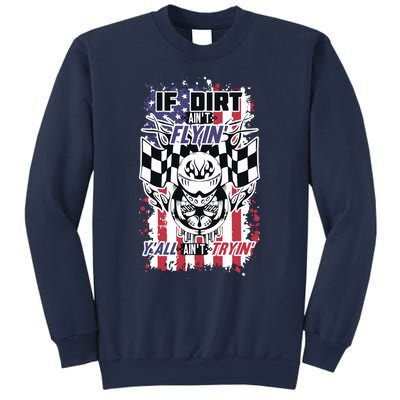 Patriotic Dirt Track Motocross & Stock Car Racing Sweatshirt