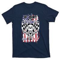 Patriotic Dirt Track Motocross & Stock Car Racing T-Shirt