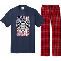 Patriotic Dirt Track Motocross & Stock Car Racing Pajama Set