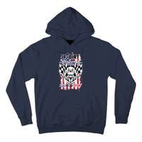 Patriotic Dirt Track Motocross & Stock Car Racing Tall Hoodie