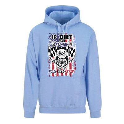 Patriotic Dirt Track Motocross & Stock Car Racing Unisex Surf Hoodie