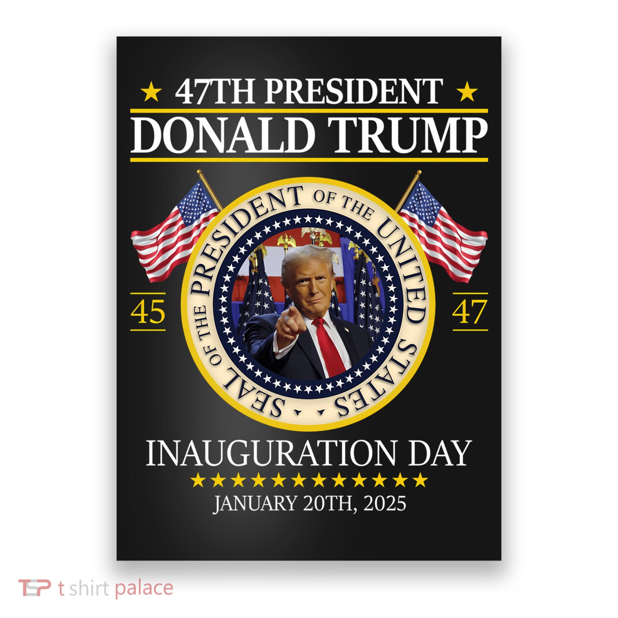 President Donald Trump Inauguration Day 2025 Memorabilia Long Sleeve Poster