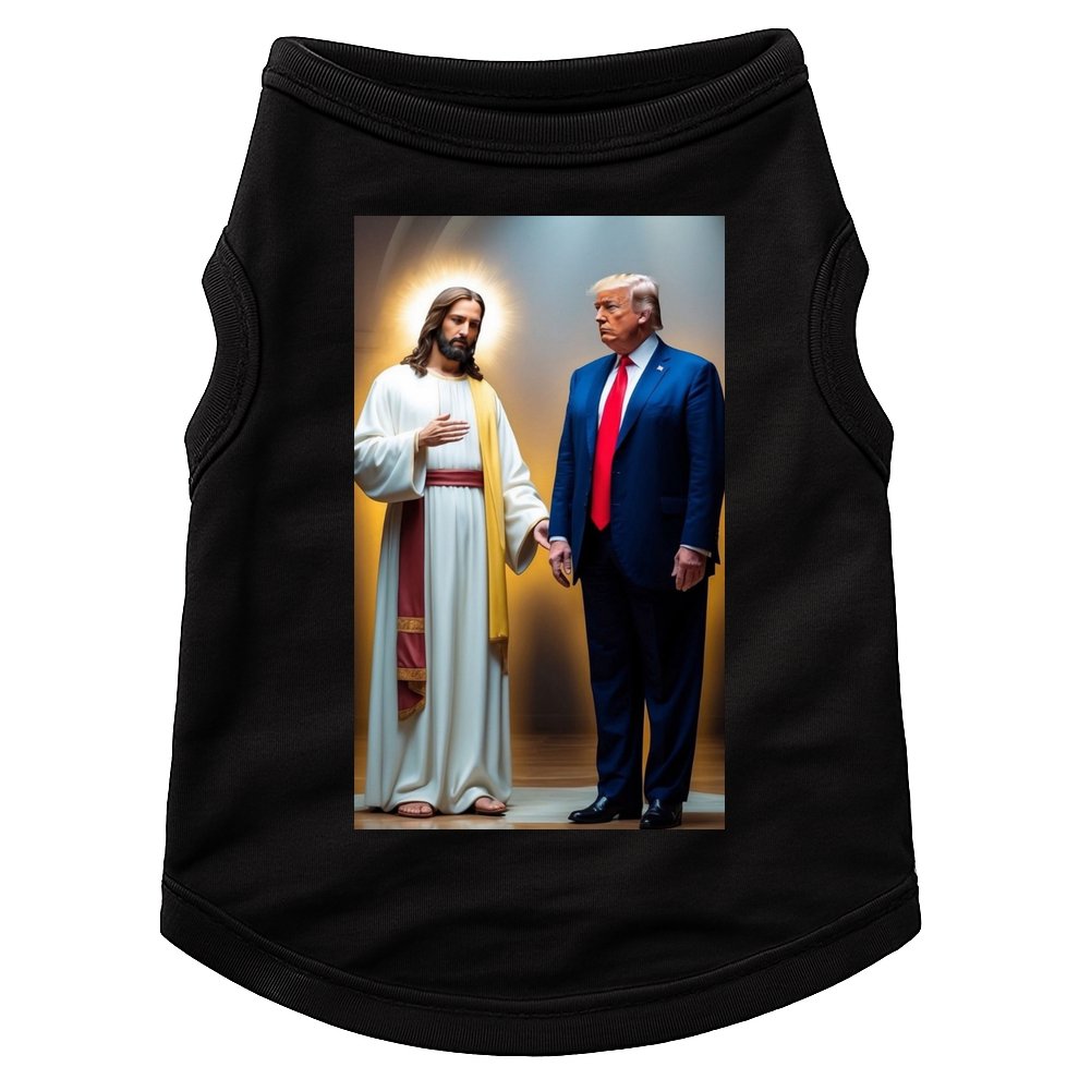 Pro Donald Trump Jesus Christianity Doggie Tank