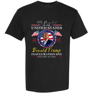 President Donald Trump Inauguration Day 2025 47th Usa Flag Garment-Dyed Heavyweight T-Shirt