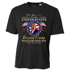 President Donald Trump Inauguration Day 2025 47th Usa Flag Cooling Performance Crew T-Shirt