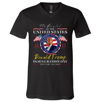 President Donald Trump Inauguration Day 2025 47th Usa Flag V-Neck T-Shirt