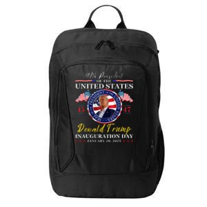 President Donald Trump Inauguration Day 2025 47th Usa Flag City Backpack