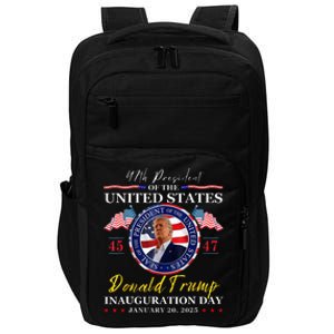 President Donald Trump Inauguration Day 2025 47th Usa Flag Impact Tech Backpack