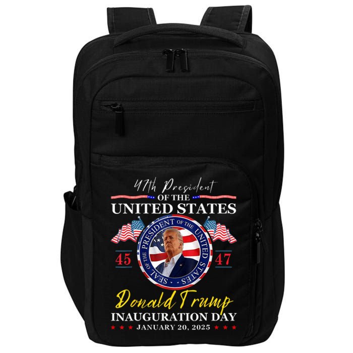 President Donald Trump Inauguration Day 2025 47th Usa Flag Impact Tech Backpack