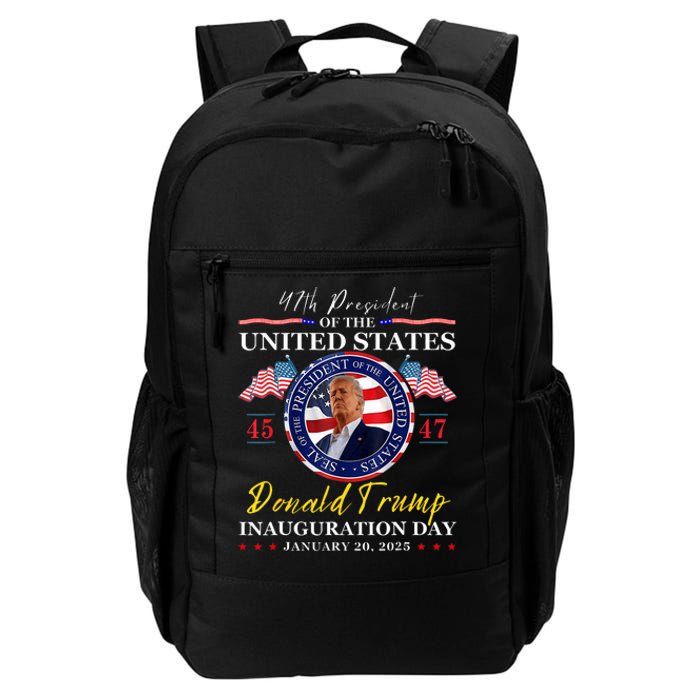 President Donald Trump Inauguration Day 2025 47th Usa Flag Daily Commute Backpack