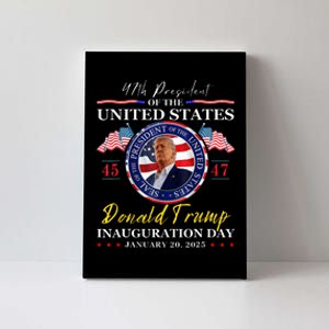 President Donald Trump Inauguration Day 2025 47th Usa Flag Canvas