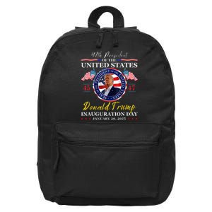 President Donald Trump Inauguration Day 2025 47th Usa Flag 16 in Basic Backpack