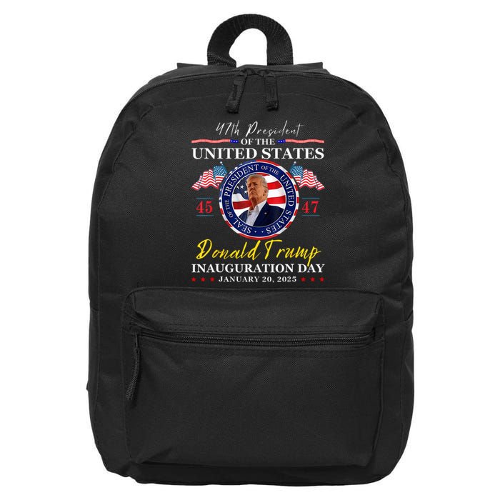 President Donald Trump Inauguration Day 2025 47th Usa Flag 16 in Basic Backpack