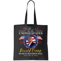 President Donald Trump Inauguration Day 2025 47th Usa Flag Tote Bag