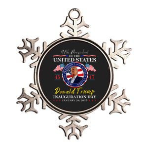 President Donald Trump Inauguration Day 2025 47th Usa Flag Metallic Star Ornament