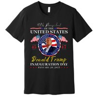 President Donald Trump Inauguration Day 2025 47th Usa Flag Premium T-Shirt