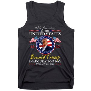 President Donald Trump Inauguration Day 2025 47th Usa Flag Tank Top