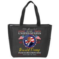 President Donald Trump Inauguration Day 2025 47th Usa Flag Zip Tote Bag