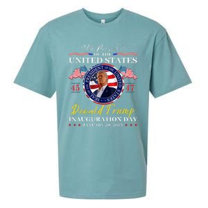 President Donald Trump Inauguration Day 2025 47th Usa Flag Sueded Cloud Jersey T-Shirt