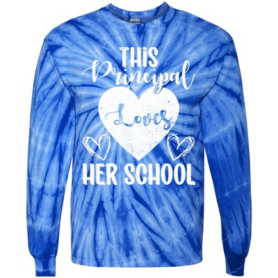 Principals Day This Principal Loves Her School Principal Day Gift Tie-Dye Long Sleeve Shirt