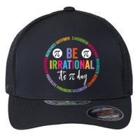 Pi Day Teacher Vintage 3.14 Pi Digits Happy Spiral Pi Day Flexfit Unipanel Trucker Cap