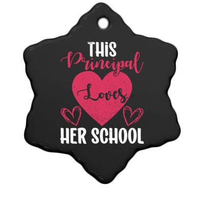 Principals Day This Principal Loves Her School Principal Day Gift Ceramic Star Ornament