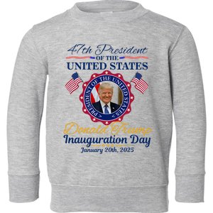 President Donald Trump Inauguration Day 2025 Memorabilia Toddler Sweatshirt