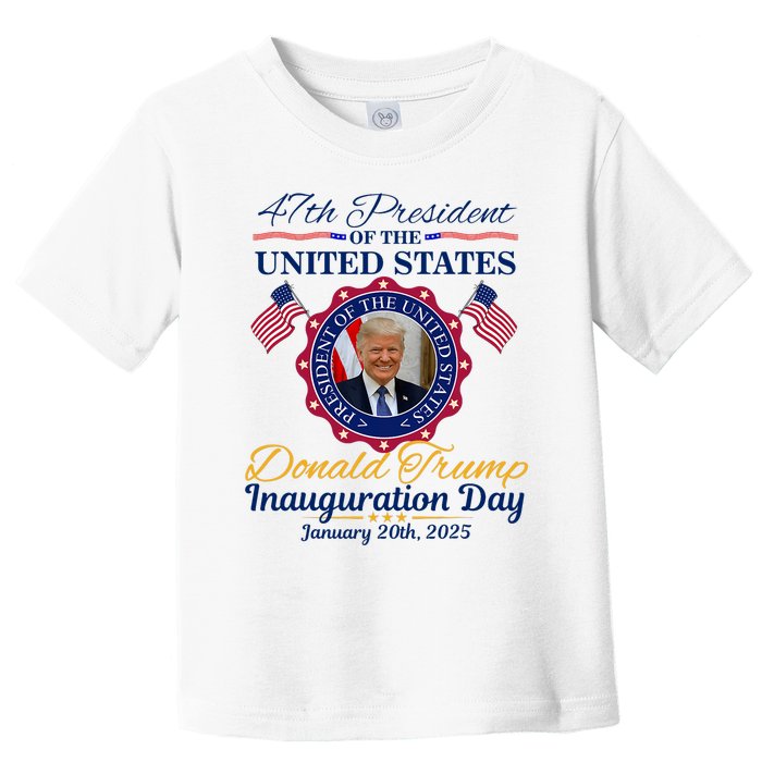 President Donald Trump Inauguration Day 2025 Memorabilia Toddler T-Shirt