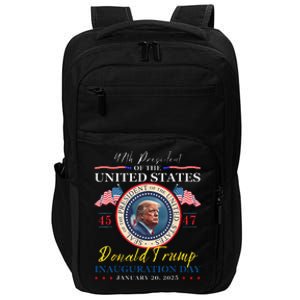 President Donald Trump Inauguration Day 2025 47th Usa Flag Impact Tech Backpack