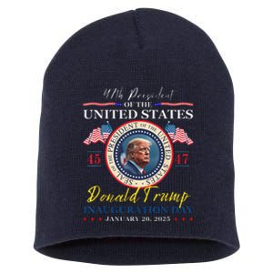 President Donald Trump Inauguration Day 2025 47th Usa Flag Short Acrylic Beanie