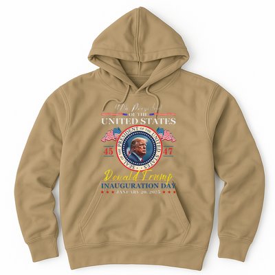 President Donald Trump Inauguration Day 2025 47th Usa Flag Hoodie