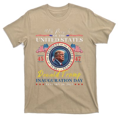 President Donald Trump Inauguration Day 2025 47th Usa Flag T-Shirt