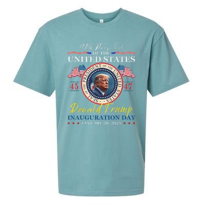 President Donald Trump Inauguration Day 2025 47th Usa Flag Sueded Cloud Jersey T-Shirt