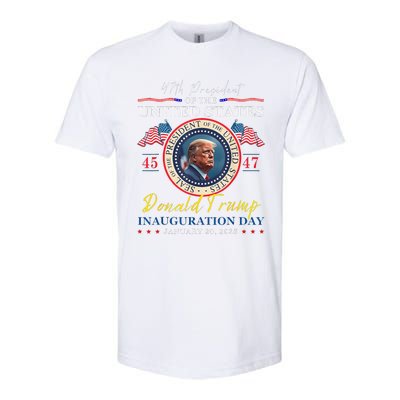 President Donald Trump Inauguration Day 2025 47th Usa Flag Softstyle CVC T-Shirt