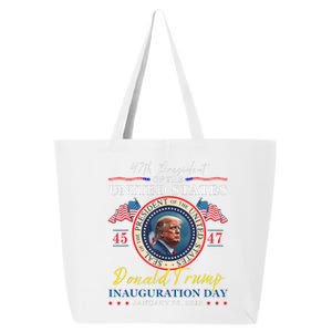 President Donald Trump Inauguration Day 2025 47th Usa Flag 25L Jumbo Tote