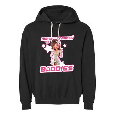 Play Dress To Impress With My Baddies Runway Diva Dti Robux Garment-Dyed Fleece Hoodie