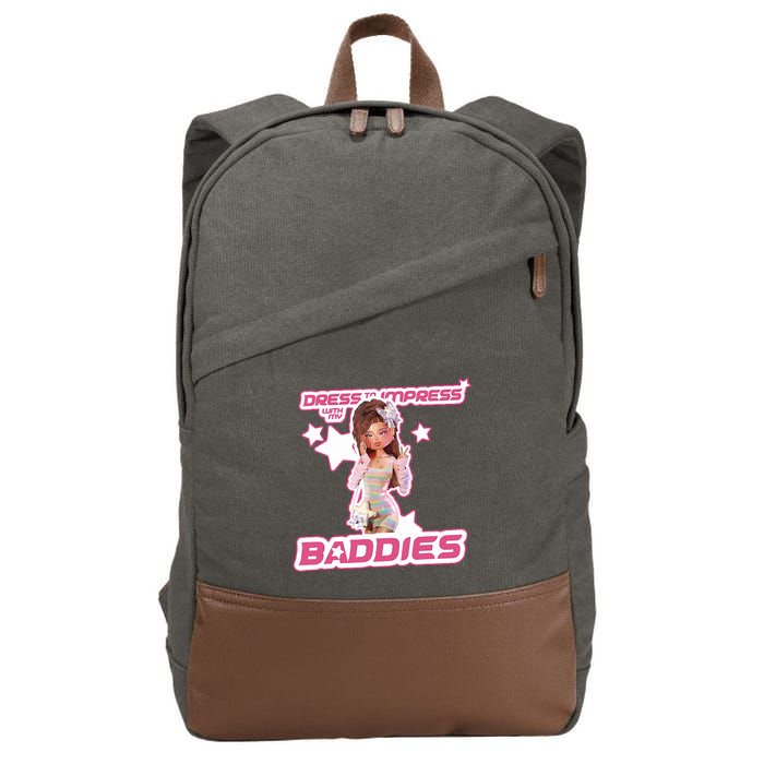 Play Dress To Impress With My Baddies Runway Diva Dti Robux Cotton Canvas Backpack