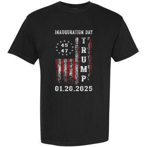 President Donald Trump Inauguration Day 2025 47th Usa Flag Garment-Dyed Heavyweight T-Shirt