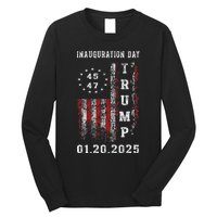 President Donald Trump Inauguration Day 2025 47th Usa Flag Long Sleeve Shirt