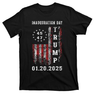 President Donald Trump Inauguration Day 2025 47th Usa Flag T-Shirt