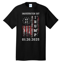 President Donald Trump Inauguration Day 2025 47th Usa Flag Tall T-Shirt