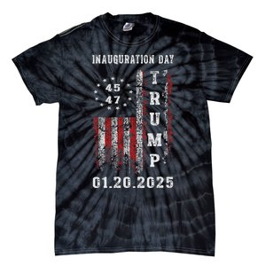 President Donald Trump Inauguration Day 2025 47th Usa Flag Tie-Dye T-Shirt